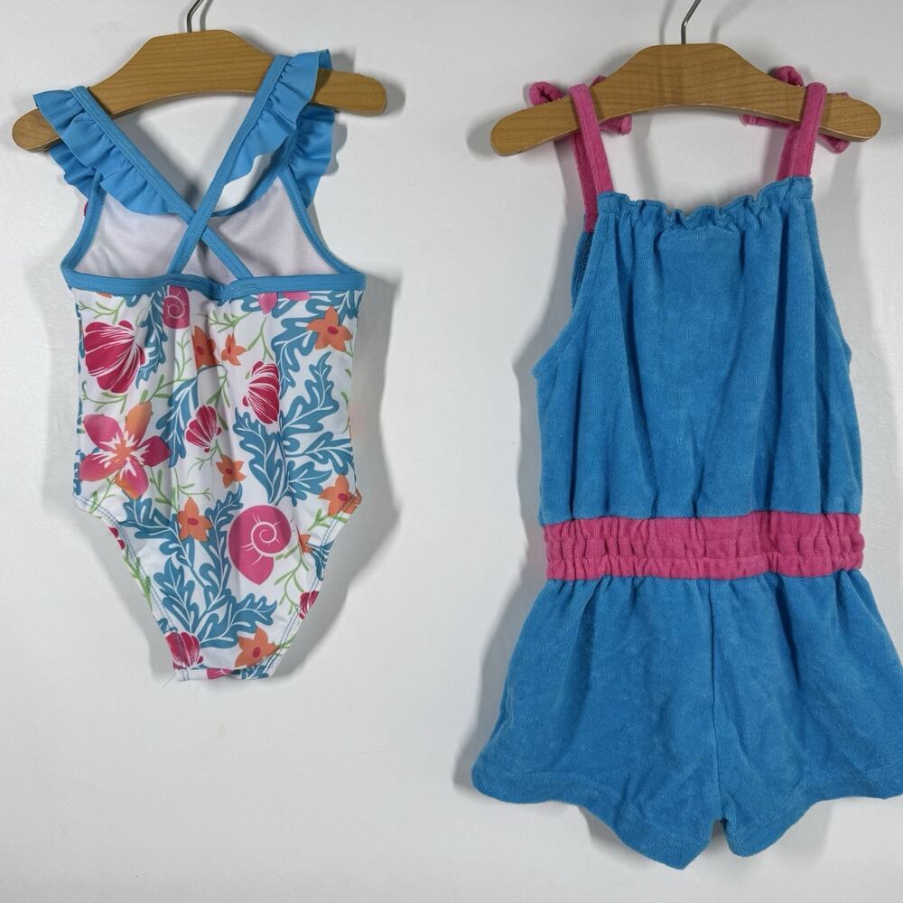 Ariel Little Mermaid Swimsuit and Terry Cloth Cover Up Set Size 3T - Picture 2 of 7